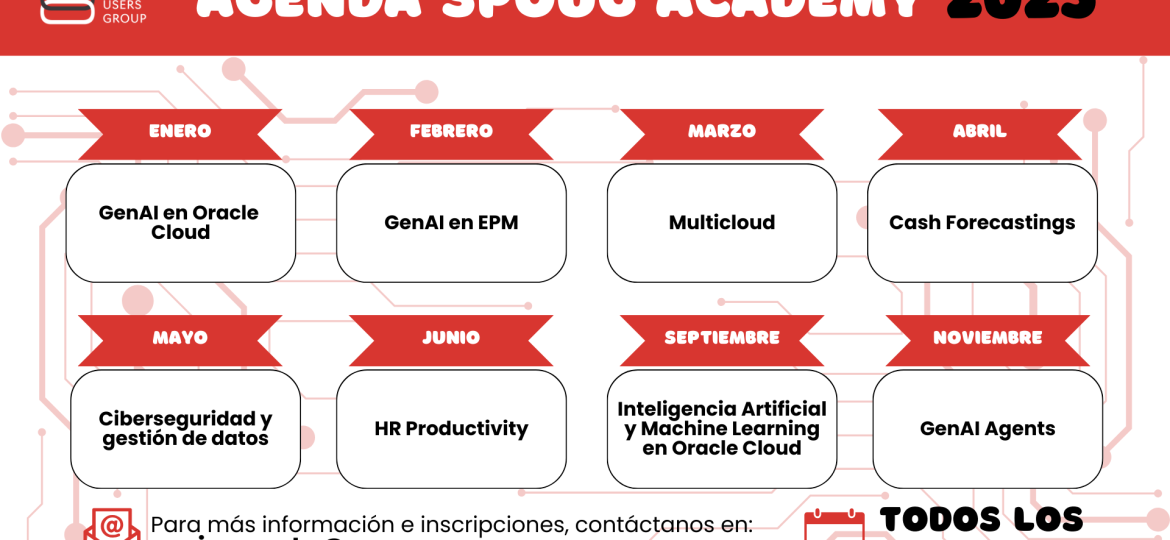 Calendario SPOUG Academy 2025