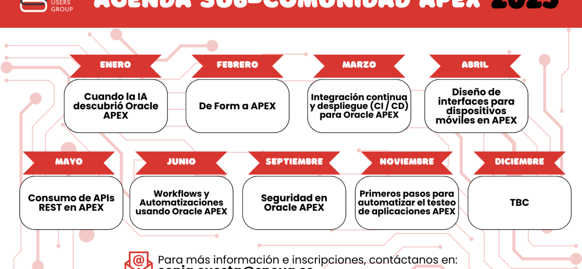 Calendario sub-comunidad APEX 2025